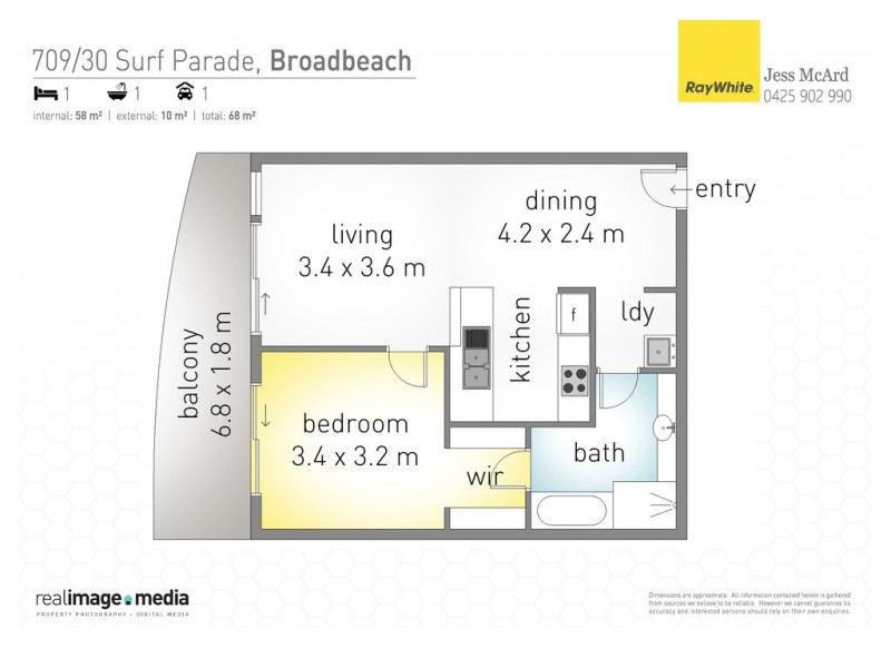 709 ‘Neptune’ 30 Surf Parade, Broadbeach QLD 4218 Floorplan
