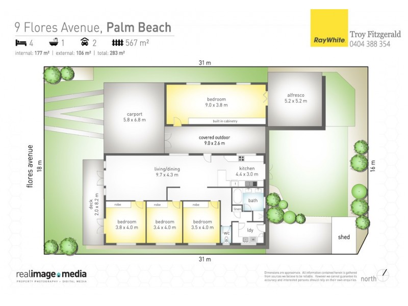 9 Flores Avenue, Palm Beach QLD 4221 Floorplan