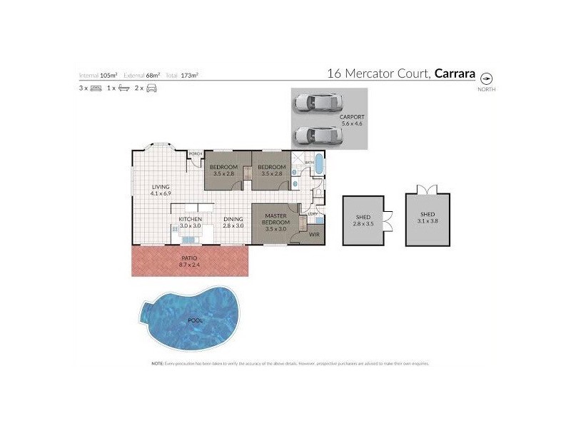 16 Mercator Court, Carrara QLD 4211 Floorplan