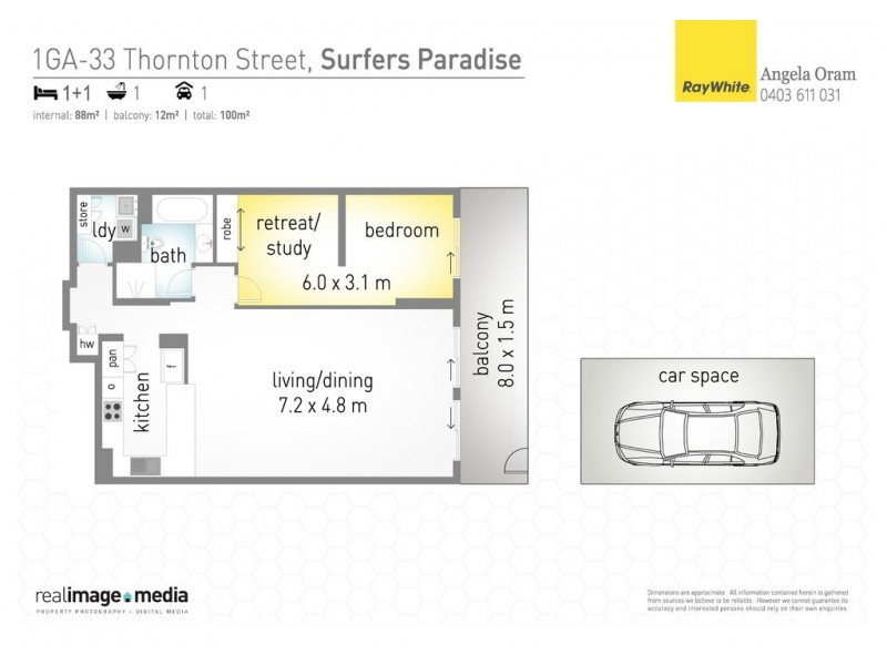 1/33 Thornton Street, Surfers Paradise QLD 4217 Floorplan