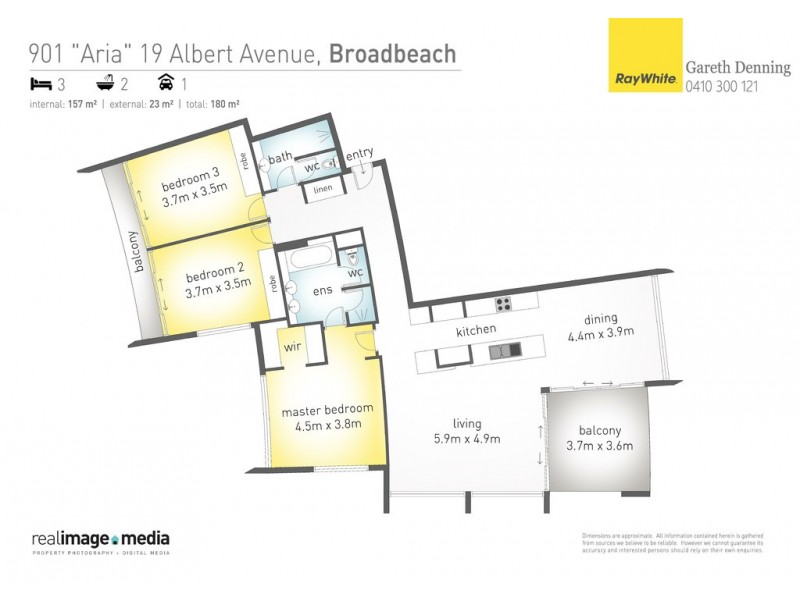 901 ‘Aria’ 19 Albert Avenue, Broadbeach QLD 4218 Floorplan