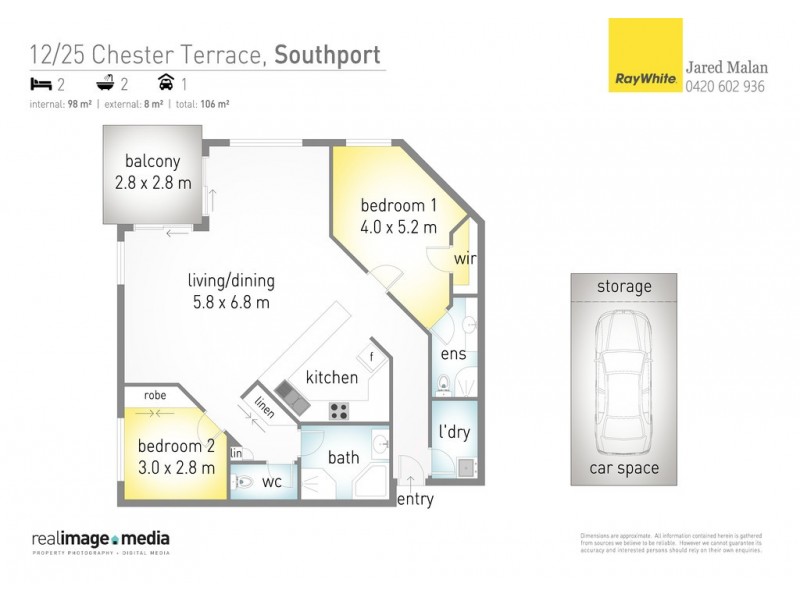 12/25 Chester Terrace, Southport QLD 4215 Floorplan