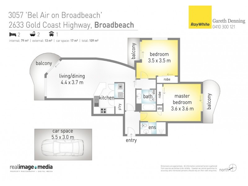 3057 ‘Bel Air’ 2623-2633 Gold Coast Highway, Broadbeach QLD 4218 Floorplan