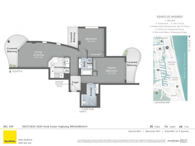 3027/2633 Gold Coast Highway, Broadbeach QLD 4218 Floorplan