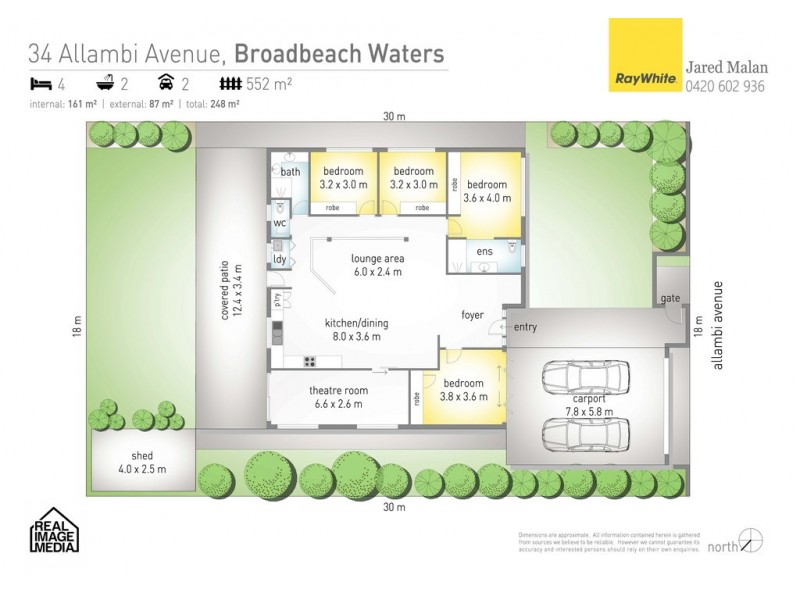34 Allambi Avenue, Broadbeach Waters QLD 4218 Floorplan