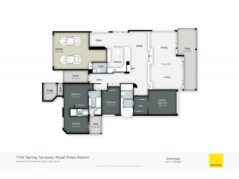 1102 ‘Spring Terraces’ Royal Pines Resort, Benowa QLD 4217 Floorplan