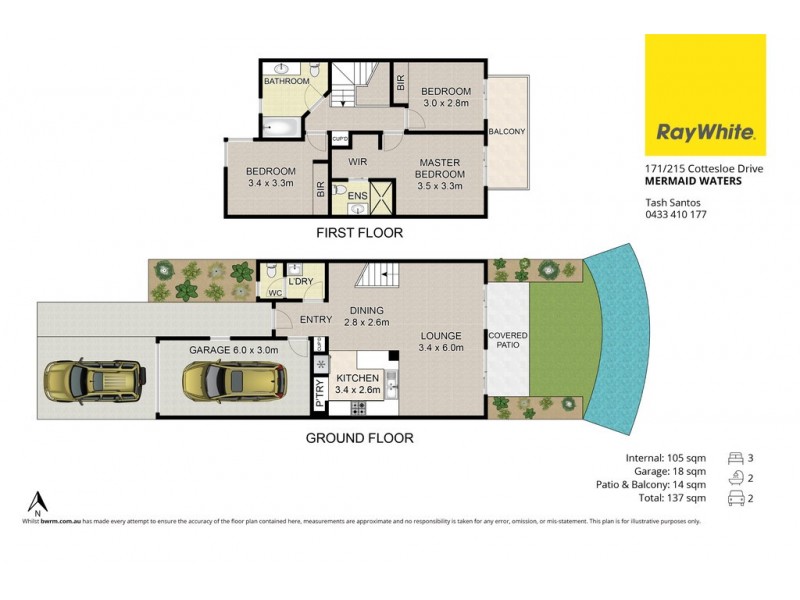 171/215 Cottesloe Drive, Mermaid Waters QLD 4218 Floorplan