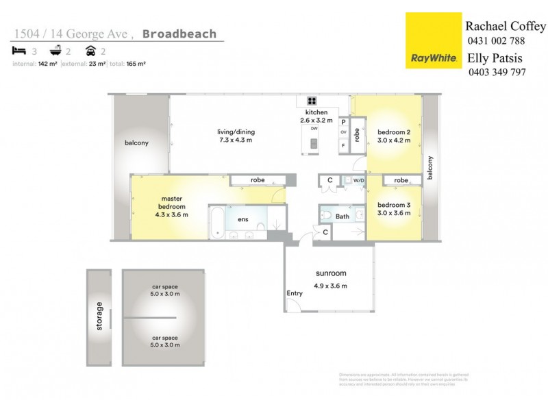 1504 Ultra 14 George Avenue, Broadbeach QLD 4218 Floorplan