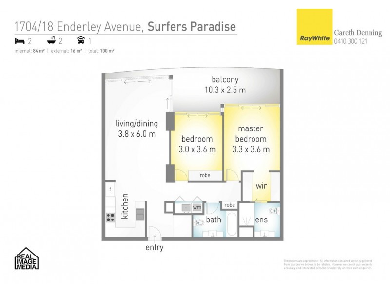 1704/18 Enderley Avenue ‘Artique’, Surfers Paradise QLD 4217 Floorplan