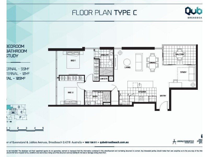 145 31 Queensland Avenue, Broadbeach QLD 4218 Floorplan