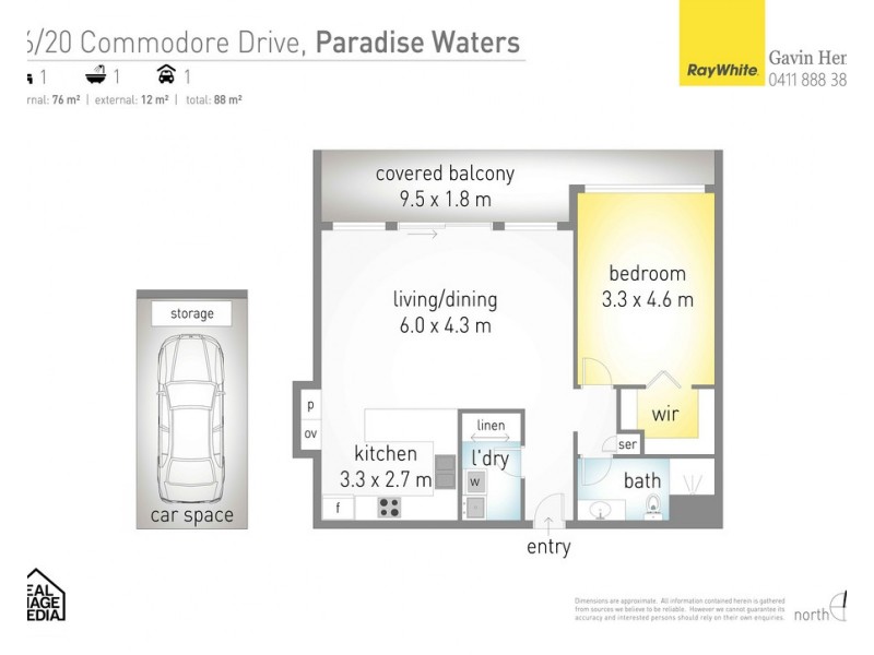 46/20 Commodore Drive, Paradise Waters QLD 4217 Floorplan