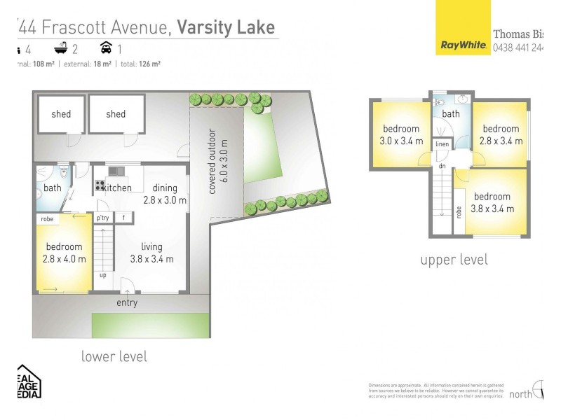 2/44 Frascott Avenue, Varsity Lakes QLD 4227 Floorplan