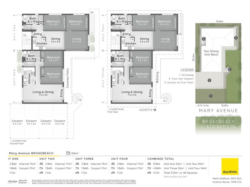 1,2,3 and 4/20 Mary Avenue, Broadbeach QLD 4218 Floorplan