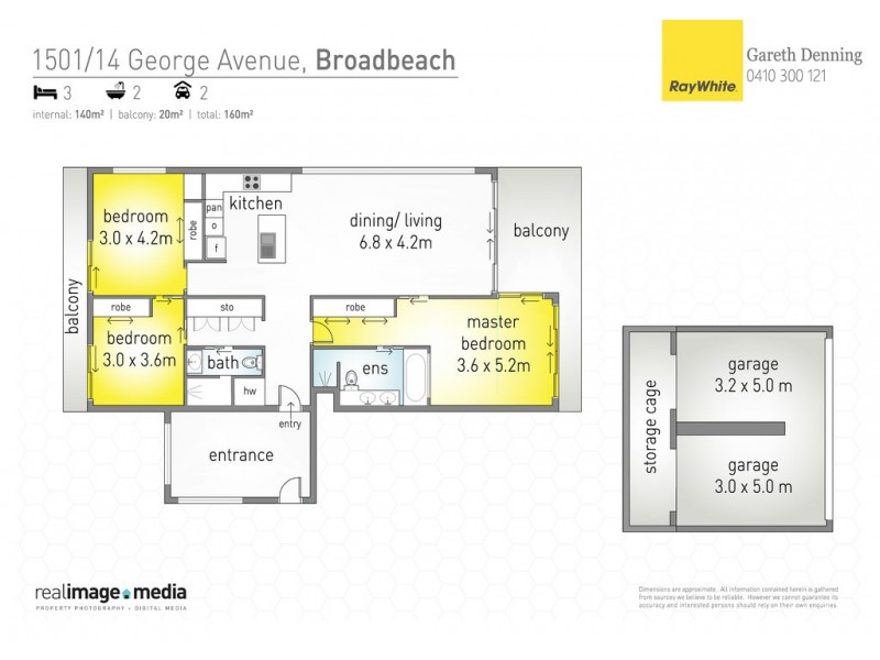 1501 ‘Ultra’ 14 George Avenue, Broadbeach QLD 4218 Floorplan