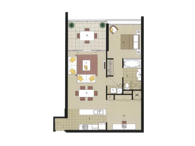 2906 ‘Freshwater Point’ 33 T.E.Peters Drive, Broadbeach Waters QLD 4218 Floorplan