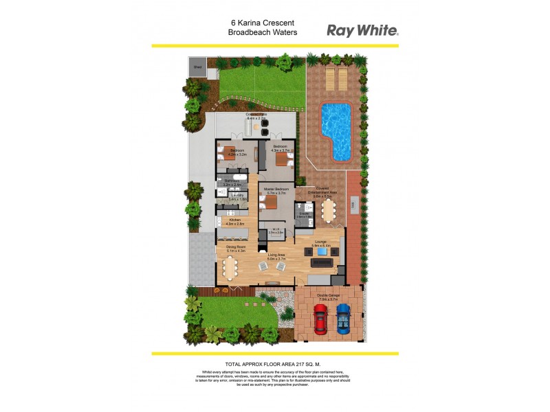 6 Karina Crescent, Broadbeach Waters QLD 4218 Floorplan