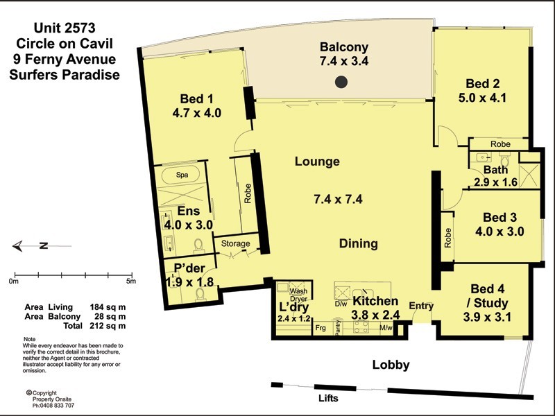 2573 ‘Circle on Cavill’ 9 Ferny Avenue, Surfers Paradise QLD 4217 Floorplan