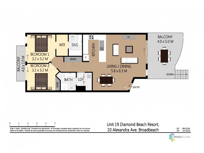 19 ‘Diamond Beach’ 10 Alexandra Ave, Mermaid Beach QLD 4218 Floorplan