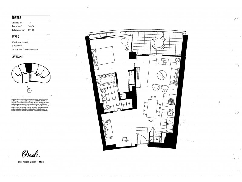 20605 ‘Oracle’ 4-26 Charles Avenue, Broadbeach QLD 4218 Floorplan