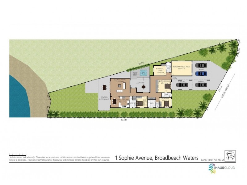 1 Sophie Avenue, Broadbeach Waters QLD 4218 Floorplan