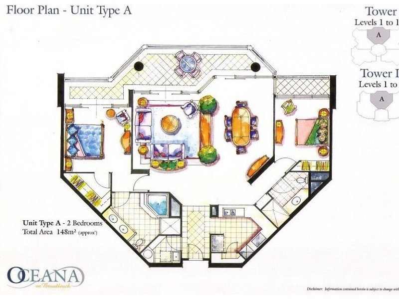 51 ‘Oceana’ 100 Old Burleigh Road, Broadbeach QLD 4218 Floorplan