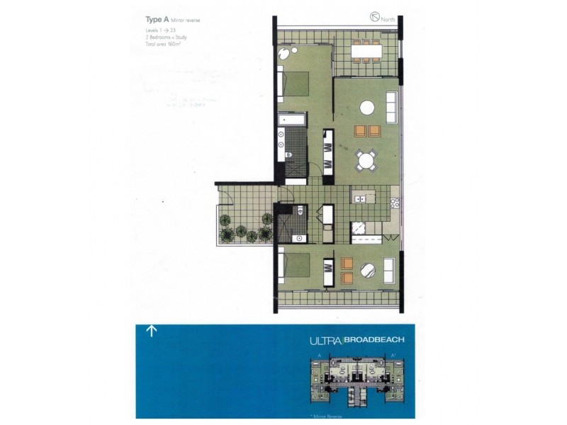 1204 ‘Ultra’ 14 George Avenue, Broadbeach QLD 4218 Floorplan