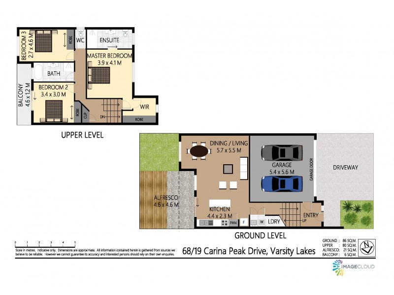 68/19 Carina Peak Drive, Varsity Lakes QLD 4227 Floorplan