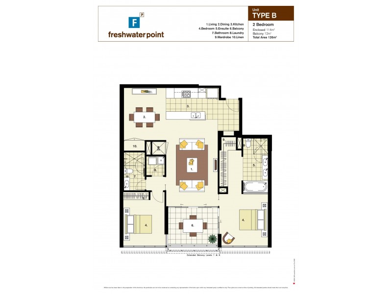 2407 ‘Freshwater Point’ 33 TE Peters Drive, Broadbeach Waters QLD 4218 Floorplan