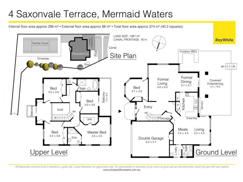 4 Saxonvale Terrace, Mermaid Waters QLD 4218 Floorplan