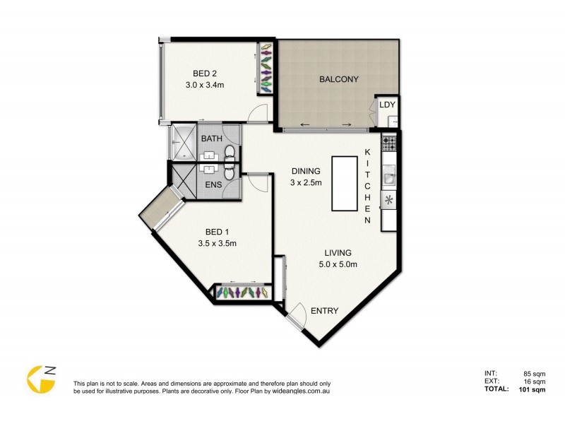 2904/59 Blamey Street, Kelvin Grove QLD 4059 Floorplan