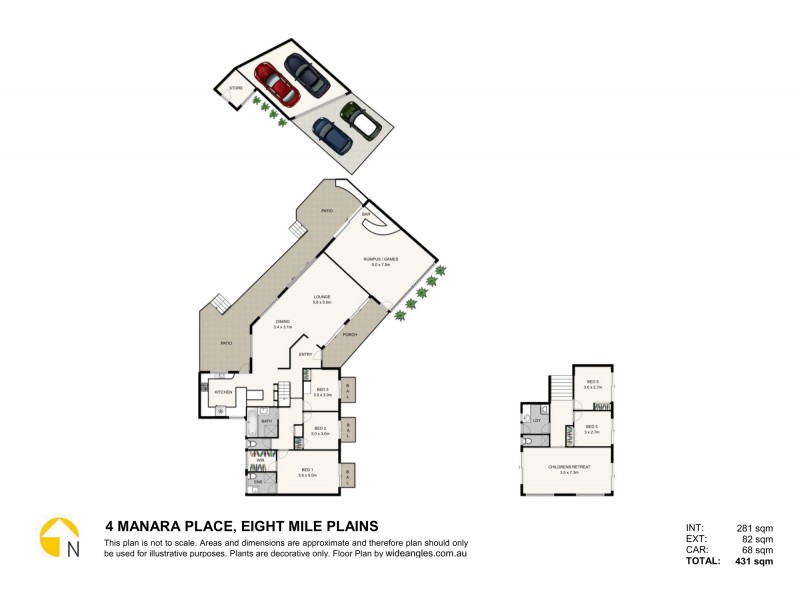 4 Manara Place, Eight Mile Plains QLD 4113 Floorplan