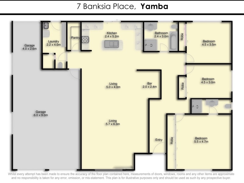 7 Banksia Place, Yamba NSW 2464 Floorplan