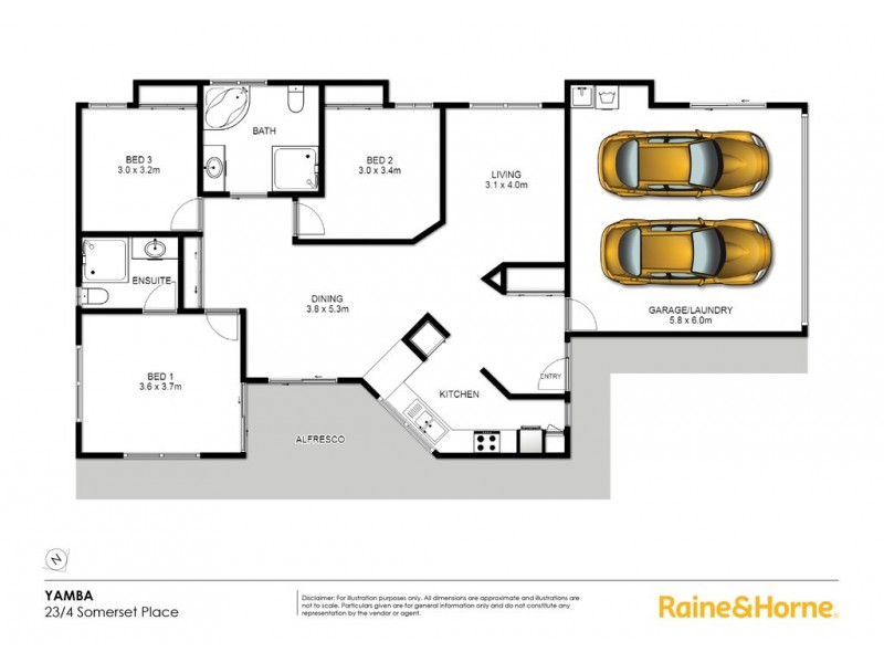 23/4 Somerset Place, Yamba NSW 2464 Floorplan