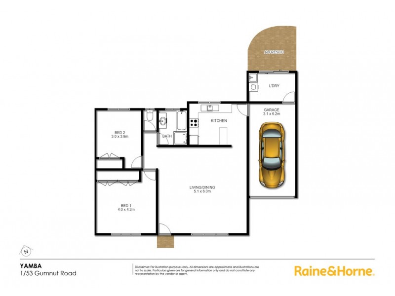 1/53 Gumnut Road, Yamba NSW 2464 Floorplan