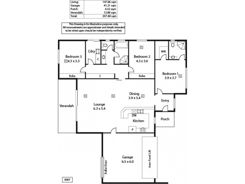 22A Russ Avenue, Seaton SA 5023 Floorplan