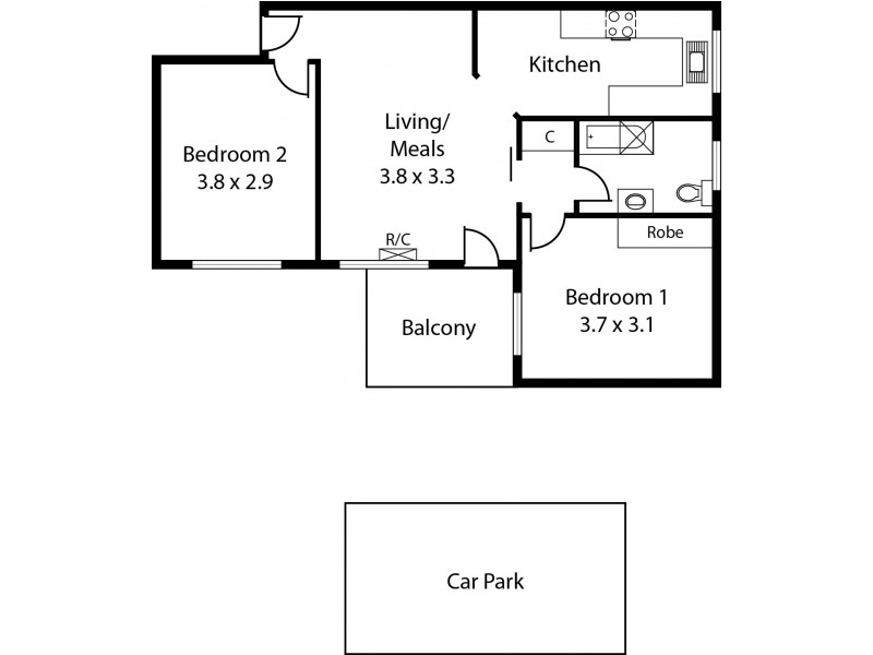 8/8 Renwick Street, West Beach SA 5024 Floorplan