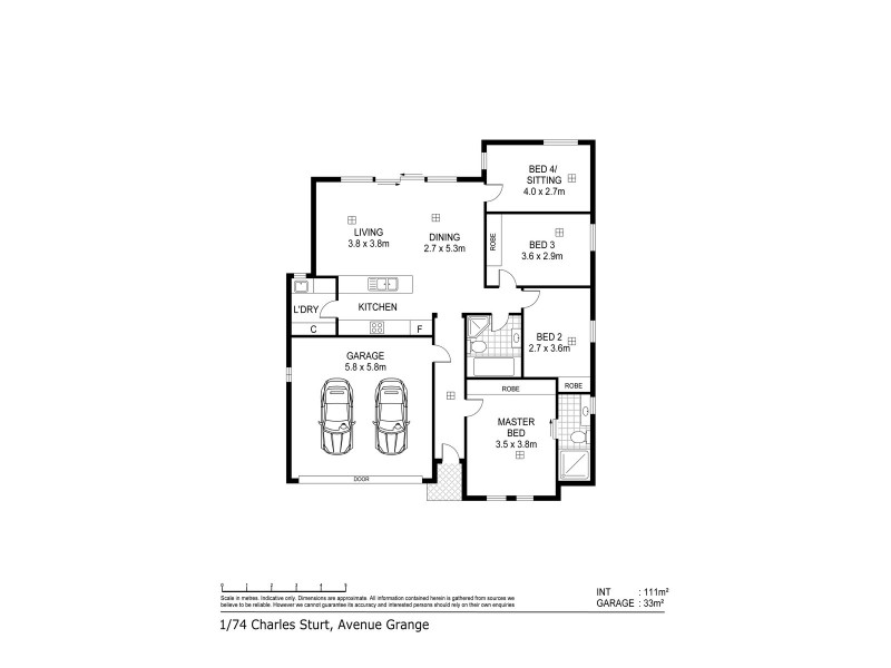 1/74 Charles Sturt Avenue, Grange SA 5022 Floorplan