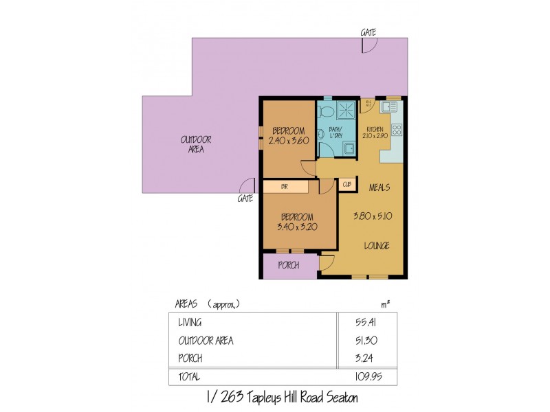 1/263 Tapleys Hill Road, Seaton SA 5023 Floorplan
