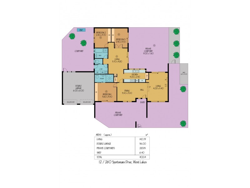 12/260 Sportsmans Drive, West Lakes SA 5021 Floorplan