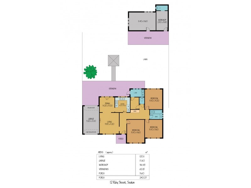 12 Ruby Avenue, Seaton SA 5023 Floorplan