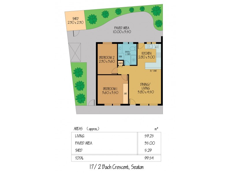 17/2 Bach Crescent, Seaton SA 5023 Floorplan