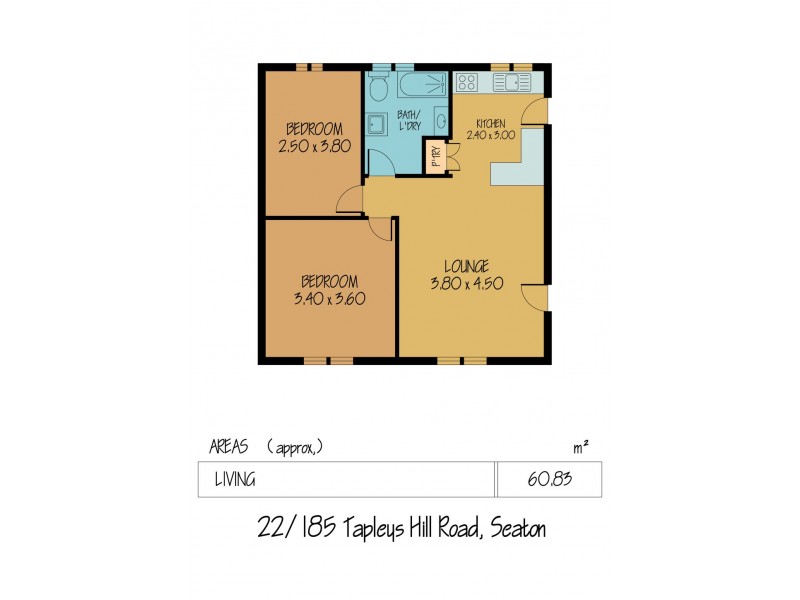 22/185 Tapleys Hill Road, Seaton SA 5023 Floorplan