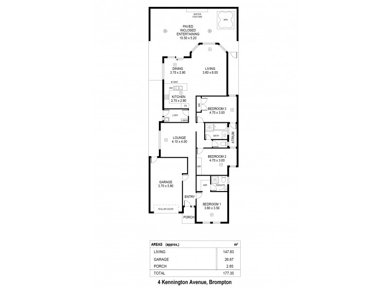 4 Kennington Avenue, Brompton SA 5007 Floorplan