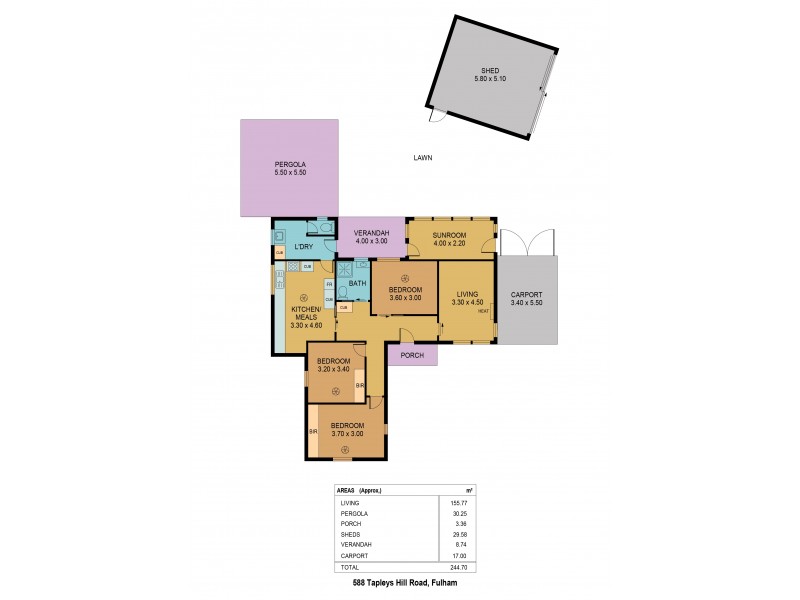 588 Tapleys Hill Road, Fulham SA 5024 Floorplan