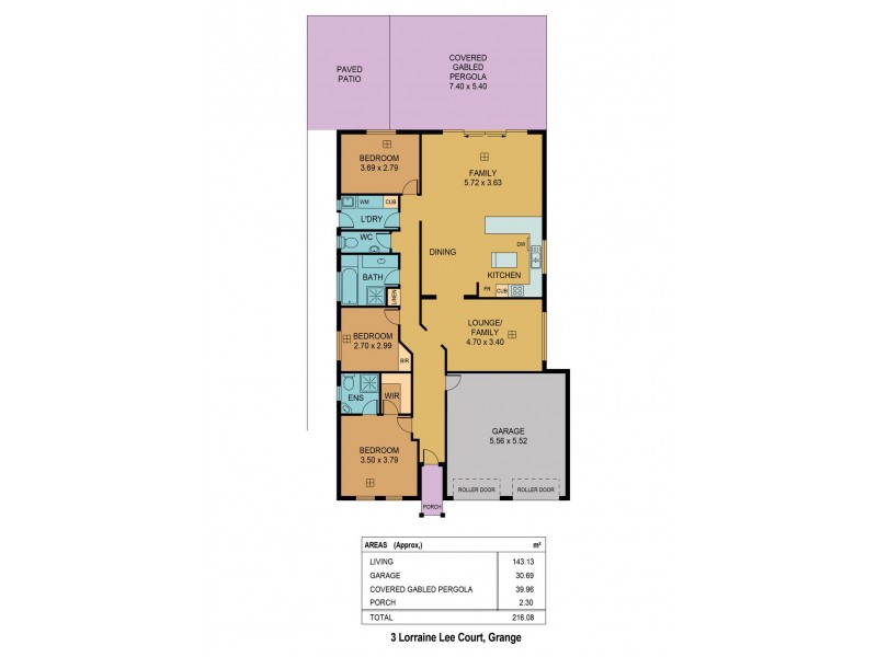 3 Lorraine Lee Court, Grange SA 5022 Floorplan