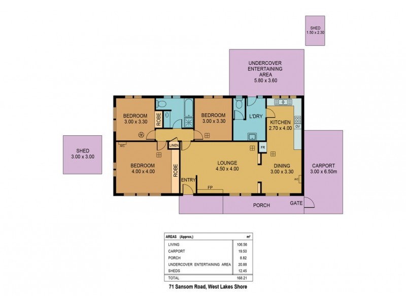 71 Sansom Road, West Lakes Shore SA 5020 Floorplan