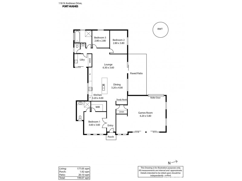 118 St Andrews Drive, Port Hughes SA 5558 Floorplan