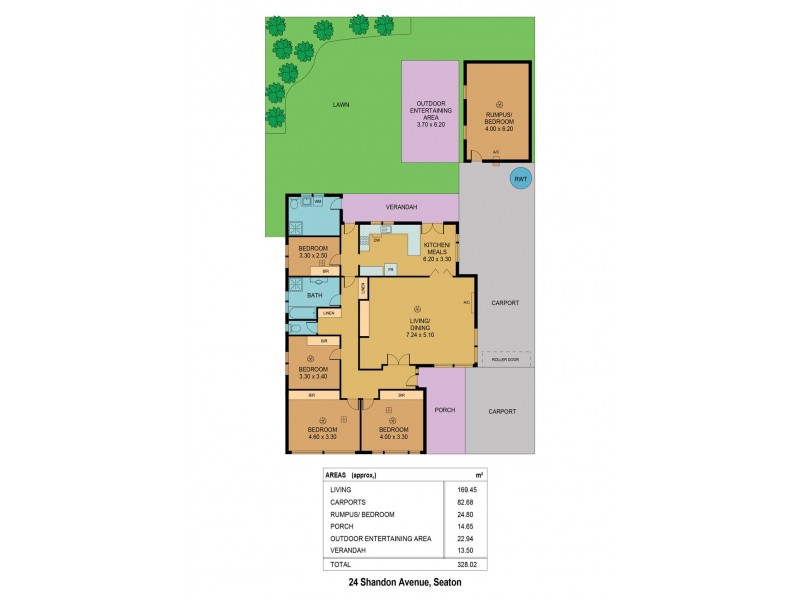 24 Shandon Avenue, Seaton SA 5023 Floorplan