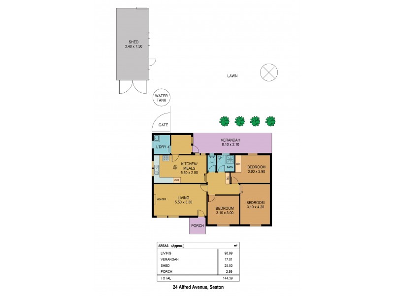 24 Alfred Avenue, Seaton SA 5023 Floorplan