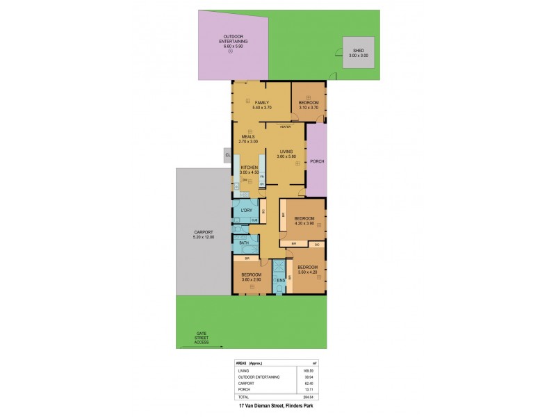 17 Van Dieman Street, Flinders Park SA 5025 Floorplan